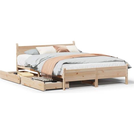 Maison Exclusive - Letto senza Materasso 135x190 cm in Legno Massello di Pino