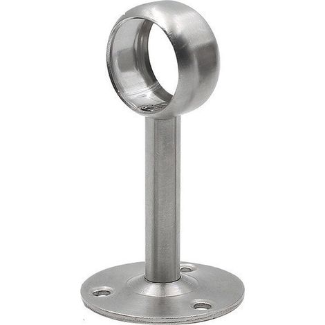 2 pièces supports de tringle à rideau, support de tringle à vêtements en forme de U en acier inoxydable avec vis et tubes d'expansion pour armoire à rideau de douche (25mm) (1/5)