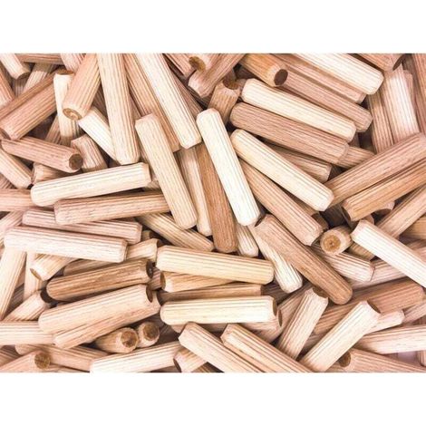 400 pcs of 8mm x 40mm wooden dowels - solid beech wood dowels ideal for woodworking - suitable for drilling jigs/drilling guides (1/5)