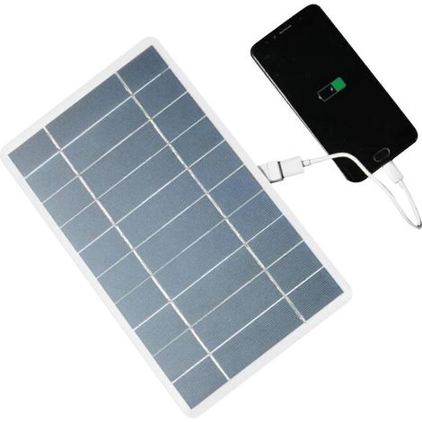 Chargeur solaire portable 8W pour téléphone portable, chargeur solaire portable à panneau solaire, équipement de survie pliable pour l'extérieur (1/5)