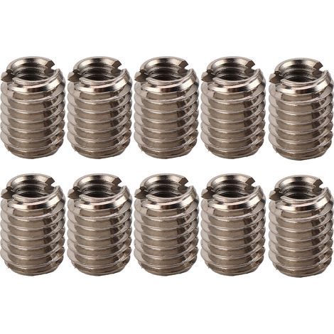 Lot de 10 inserts filetés en acier inoxydable, réducteurs femelles M4x0,7 et mâles M6x1,0, longueur 8 mm (1/5)