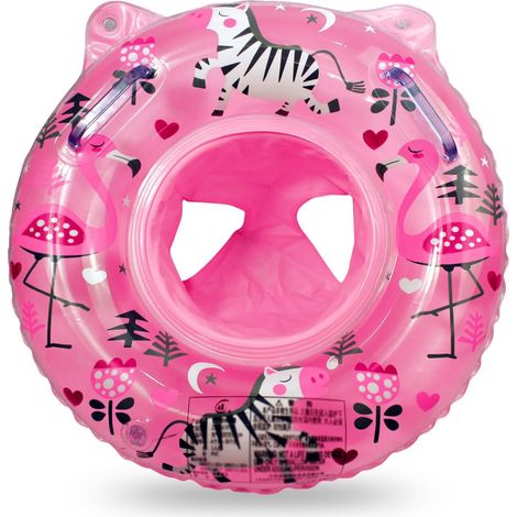 Fini les flotteurs instables  Anneau bébé deux chambres – PVC non toxique – Double poignée – Coussin épais – Trous jambes agrandis – Pour piscine, bain, plage – Double sécurité – Cadeau été parfait (1/4)