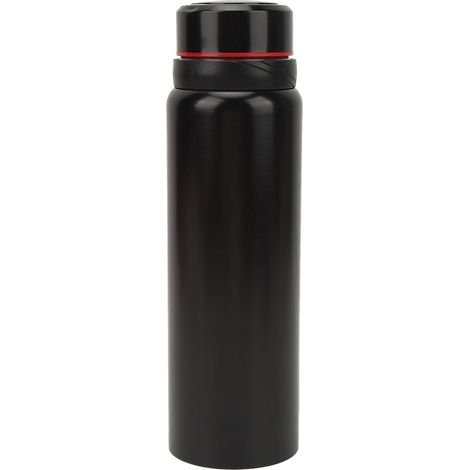 Gourde Isotherme en Acier Inoxydable 1000ml avec Affichage Température, Grande Capacité Portable pour Voyage Bureau Maison Noir (1/5)