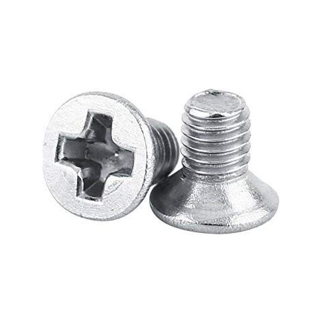 Lot de 100pcs M3 Vis Tête Plate Fraisée Phillips Cruciforme Entièrement Filetée en Acier Inoxydable 304 pour Machines(M35mm).