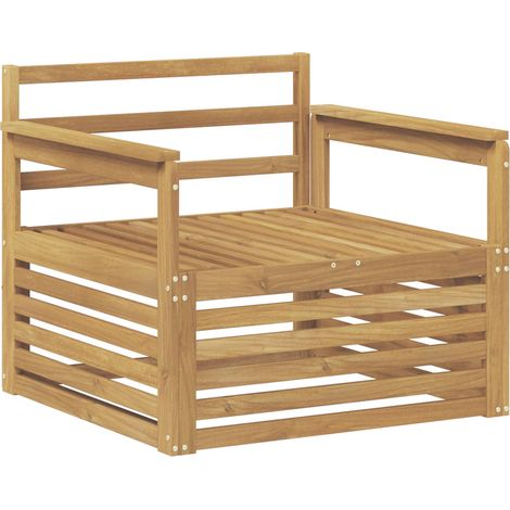 Divano da esterno Legno di Acacia Massello Bianco vidaXL