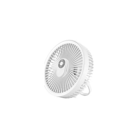 BDD Mini-Tischventilator, tragbar, 180° drehbar, mit LED-Beleuchtung, praktischer magnetischer Fernbedienung, 4 Geschwindigkeitsstufen, leiser Betrieb, USB-aufladbar für Zuhause und Camping (1/5)