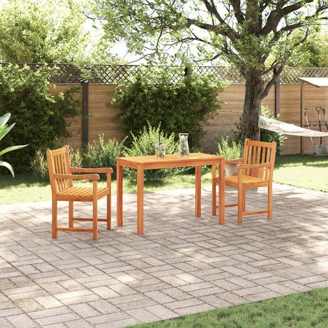 vidaXL Ensemble de salle à manger pour jardin 3 pcs Marron (1/5)