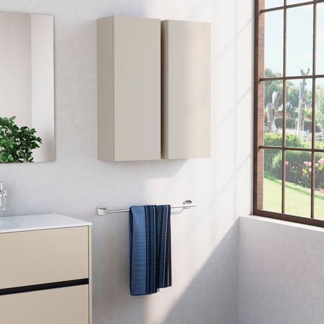 Inda - Pensile bagno con anta DX e ripiano 30x80 cm - Terra di (1/3)