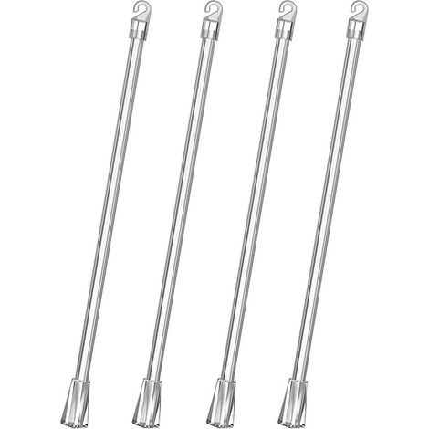 4 pcs 17 Pouces Verticales Baguettes de Rechange Tige d'Inclinaison pour Store de Fenêtre Transparent, Accessoire pour Ouvre-Store avec Crochet et Poignée