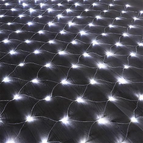 Guirlande Lumineuses Filet,192 LED Filet Lumineux 3M X 2M 8 Modes énergie étanche,Dimmable pour Chambre Noël Mariage Soirée Maison Jardin,Blanc (1/5)