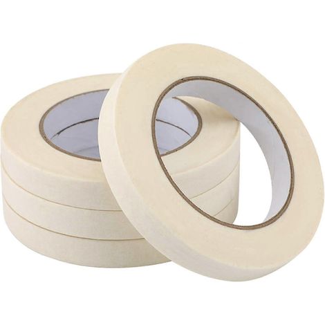 Ensemble de ruban de masquage blanc pour loisirs créatifs et peinture, 4 rouleaux - 15 mm x 50 m (1/5)