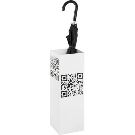 Porte-Parapluie Design "QR Code" 48cm Blanc