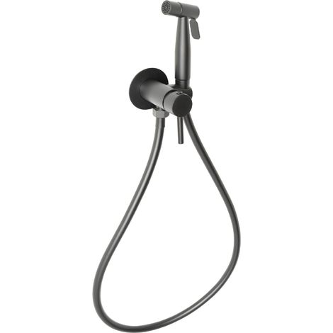 GEDY MXGA1014000 GARDA Ducha higiénica para WC de pared monomando 2 jets negro mate - ref: MXGA1014000 (1/2)