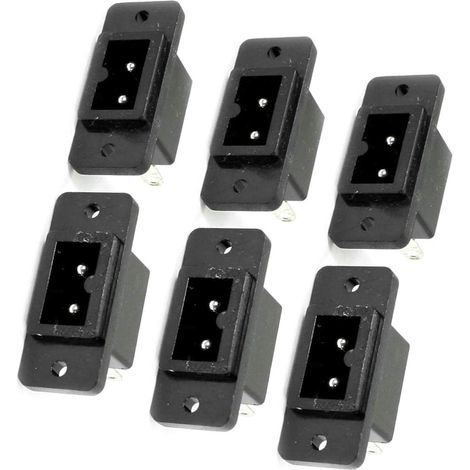 250 connecteurs V 2,5 A 2 broches IEC60320 C12 de prise courant câble réseau, adaptateur et 6 pièces