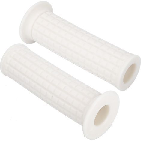 Universelle 7/8" (22 mm) Endgriffe für Retro-Motorradlenker, weiße Griffe (1/5)