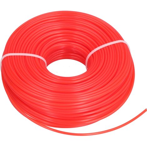 Ligne de Coupe pour Débroussailleuse Nylon Haute Flexibilité Résistante à l'Usure, Facile à Installer, Rouge, 2,7 mm, Bobine Ronde pour Tondeuse (1/5)