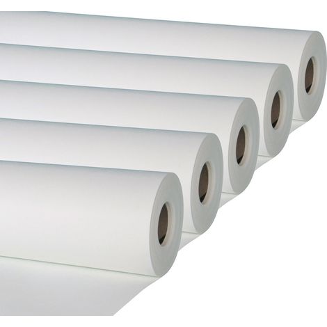 Semin – Lot de 5 revêtements de rénovation lisse à peindre – rouleau 25 m x 1 m – 150 g/m² – Épaisseur 370 µm – Pour murs et plafonds
