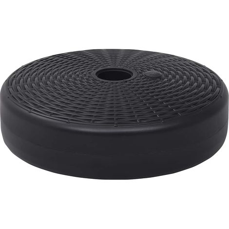 Maison Exclusive - Sonnenschirmständer Sand/Wasser 24 L Schwarz (1/5)