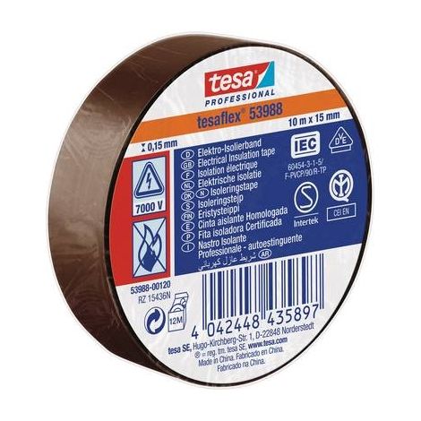 NASTRO ISOLANTE 'PROFESSIONAL 53988' mm. 15 x 10 mt - marrone