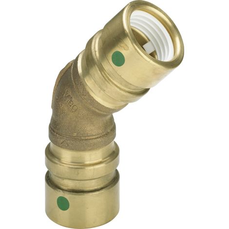Coude à 45 degrés avec SC Geopress 9626TW en laiton rouge de 50 mm