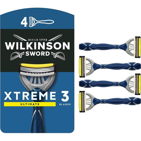 Xtreme 3 Ultimate Plus - Rasoirs jetables masculins - Pack de 4