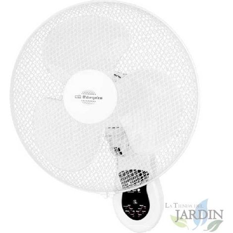 Ventilateur mural Orbegozo WF0242, télécommande, 3 vitesses, 40W
