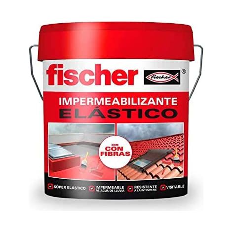Impermeabilizante rojo con fibras 15 l