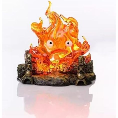 Irovami Veilleuse Calcifer flamme – résine, Halloween, camping