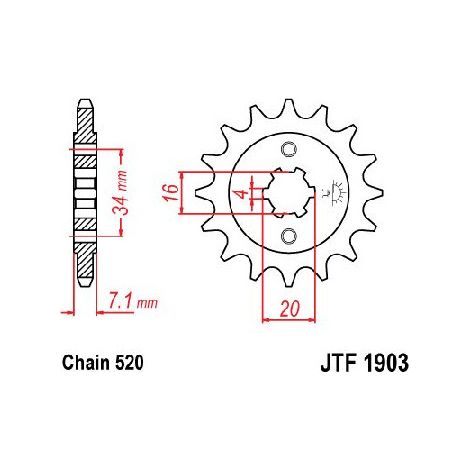 Pignon - 520 - 13 Dents - Made in Germany