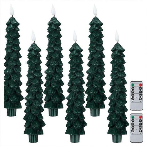 Weihnachtliche LED-Kerze in Form eines Tannenzapfens (1/5)