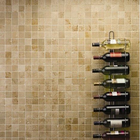 Mosaïque Travertin Premier choix - Mix Beige - Vieilli - 4,8x4,8x1cm (1/3)