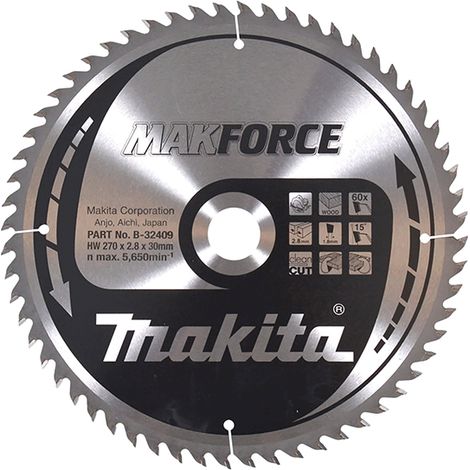 Makita B-32409 Lama Sega Circolare 270x30mm  60T
