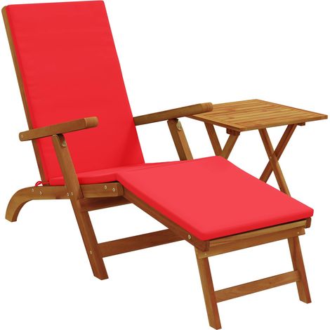 Maison Exclusive - Lettino prendisole reclinabile e pieghevole 2 pcs Rosso