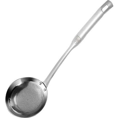 Cuillère Écumoire - Passoire Fine En Acier Inoxydable - Pour Bouillon, Hot Pot, Lait Et Moussage - Diamètre 9 Cm - 1 Pièce (1/5)