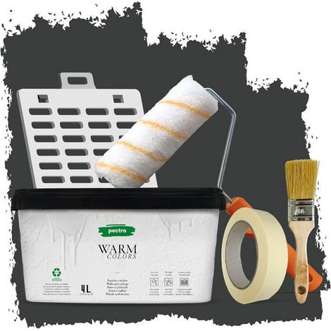 Farbe - PECTRO - Rauchschwarz - 4L - Einkomponenten - Innen - Komplettset