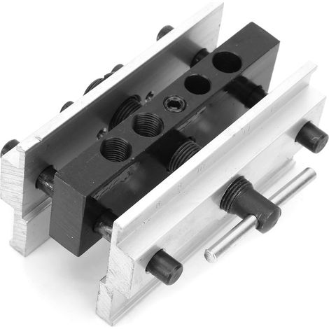 Set mit 1 selbstzentrierender Dübelbohrlehre aus Metall, Bohrhilfe für Holzbearbeitung und Heimwerkerprojekte (1/5)