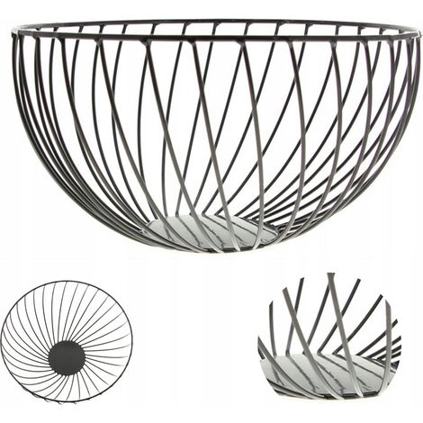 PANIER À FRUITS ET LÉGUMES, ASSIETTE, BOL, NOIR POUR LA DÉCORATION (1/5)