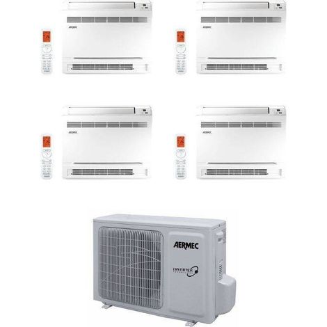 Climatiseur Aermec Quadri Split CKG Console 9+9+9+9 avec MPG840 R-32 Inverter Wi-Fi inclus Classe A++