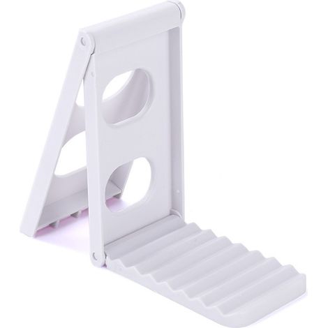 Porte-couvercles multifonctionnel en plastique blanc, égouttoir à vaisselle pliable, support de rangement pour la cuisine-AquaForge (1/5)