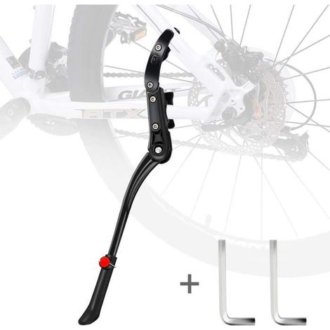 Supporto laterale regolabile in lega per bicicletta con piedini in gomma antiscivolo, supporto laterale universale. (1/4)