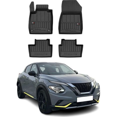 Tapis de Sol 3D TPE Premium Compatible avec Nissan Juke II 2019-2022  Revêtement de Sol pour Voiture - Intérieur antidérapant - Bords Hauts - Noir (1/5)