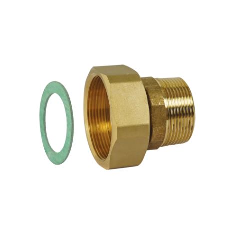 Raccord à siège plat complet avec joint pour série 145 en fonte, connexion 2 "F Caleffi 145009  2"F