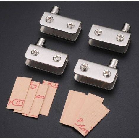 piezas de bisagra pivotante de acero inoxidable para puerta de vidrio, abrazadera de bisagra ajustable para puerta de vidrio, 40209,7 mm (1/4)