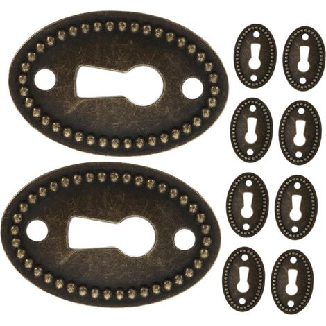 Lot de 12 cache-serrures ovales pour meubles, protecteurs (1/5)