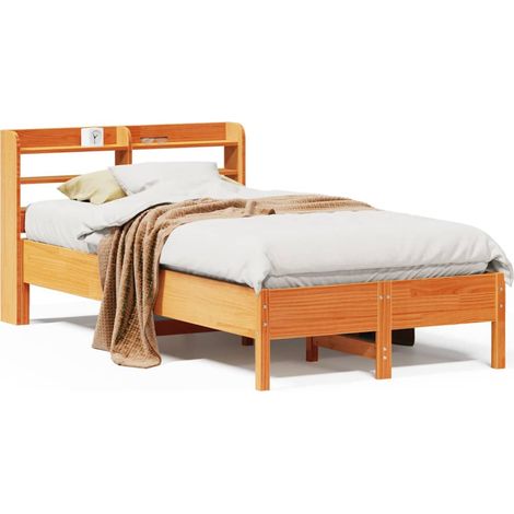 Maison Exclusive - Letto senza Materasso Marrone Cera 75x190 cm in Legno di Pino