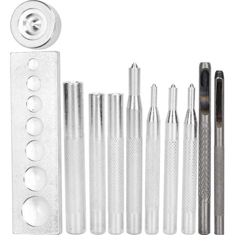 Kit d'installation de rivets à faire soi-même, kit d'outils de pression 7 en 1, kit d'outils d'installation rapide pour rivets à enclume en acier (1/5)