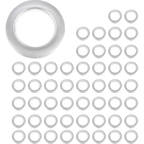 Lot de 50 œillets de rideau, diamètre intérieur 43 mm, anneaux romains nanométriques silencieux (S) (1/4)
