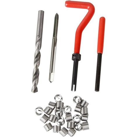Kit de réparation filetage métrique 30 pièces (M3–M11) avec tarauds et filières, outil professionnel pour réparations automobiles (1/5)