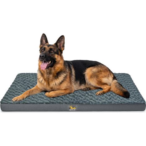 Lit orthopédique pour chien L 119x74cm, imperméable, lavable, gris
