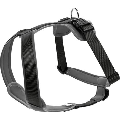 Geschirr Neopren XL 73-94 cm 25mm schwarz/ Neopren grau